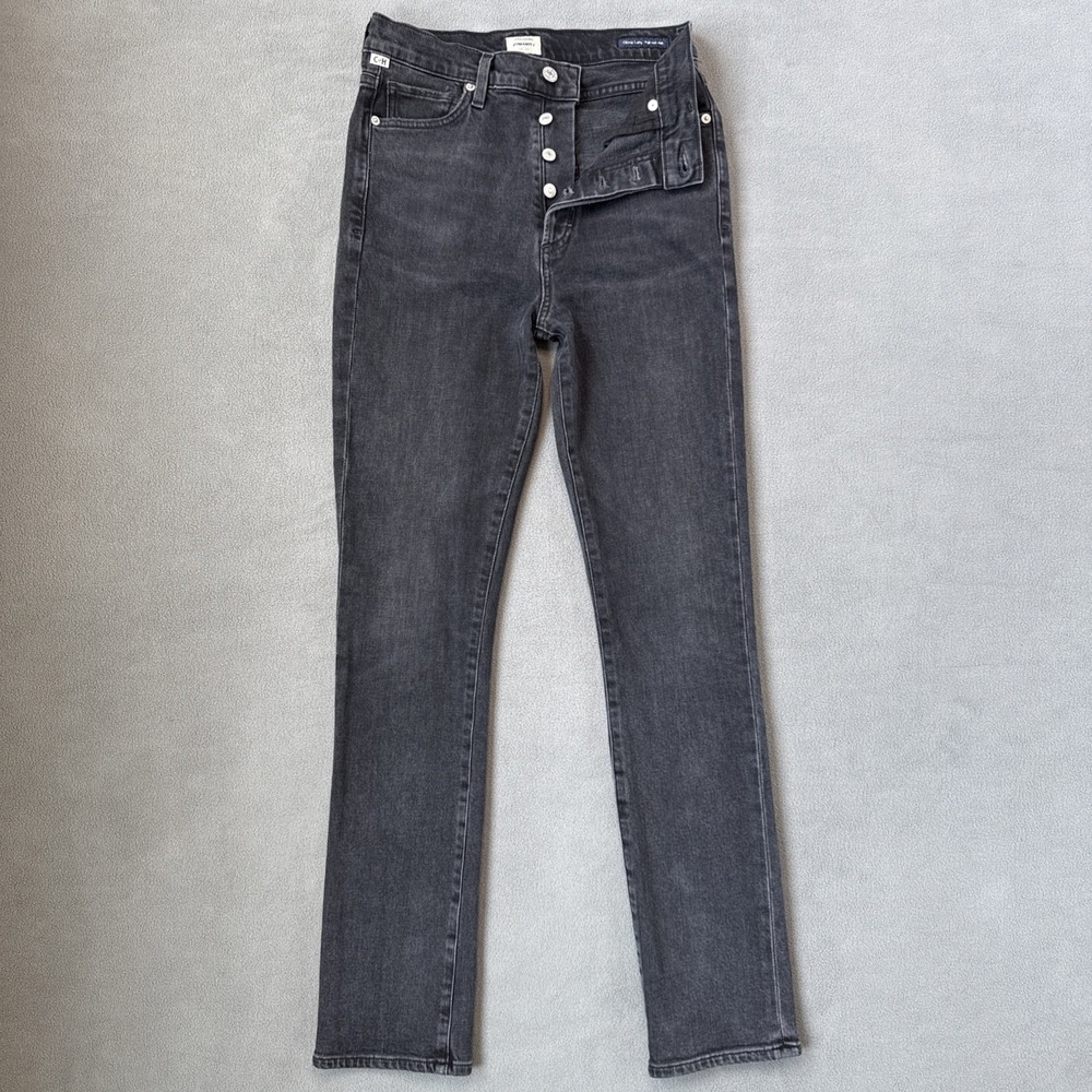 Citizens of Humanity Olivia Jeans Womens 25 Black High Rise Slim Premium Vintage